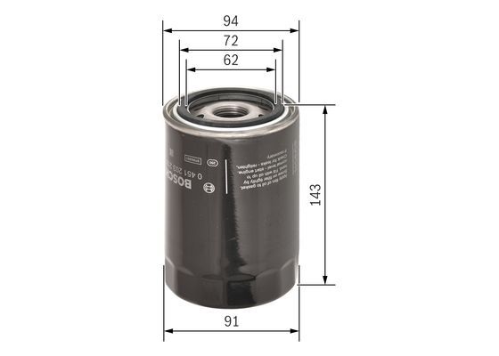 BOSCH 0 451 203 218 Ölfilter P3218 Ø 91mm Höhe 143mm