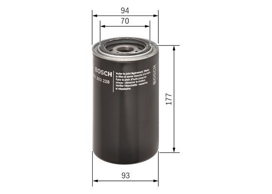 BOSCH 0 451 203 228 Ölfilter P32281 Ø 933mm Höhe 1768mm