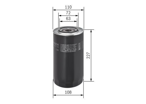 BOSCH 0 451 301 156 Ölfilter P1156 Ø 1079mm Höhe 2267mm