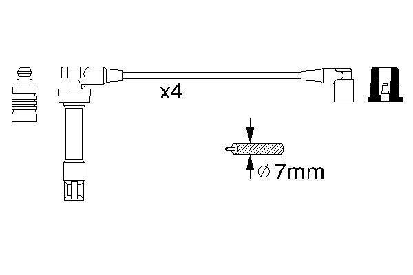 BOSCH 0 986 356 307 Zündleitungssatz