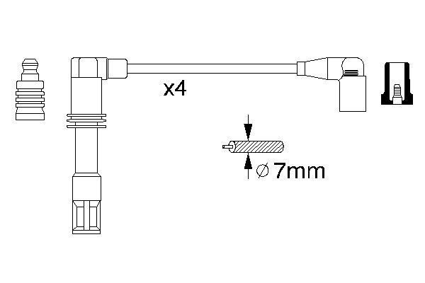 BOSCH 0 986 356 308 Zündleitungssatz