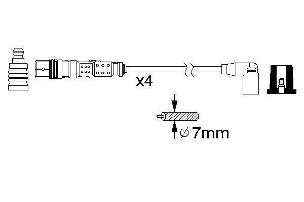 BOSCH 0 986 356 312 Zündleitungssatz