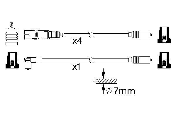 BOSCH 0 986 356 317 Zündleitungssatz