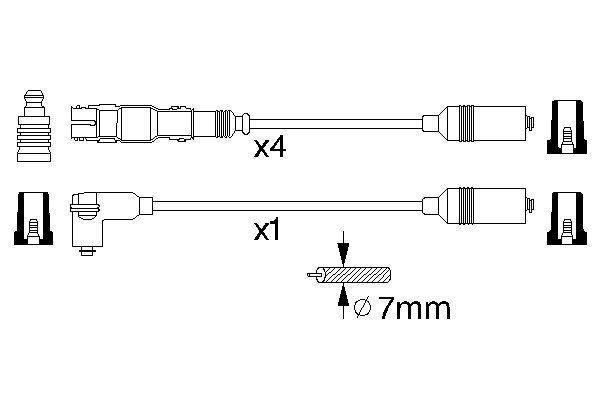 BOSCH 0 986 356 304 Zündleitungssatz