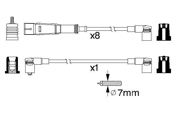 BOSCH 0 986 356 334 Zündleitungssatz