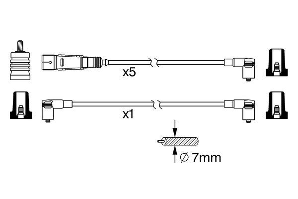 BOSCH 0 986 356 340 Zündleitungssatz