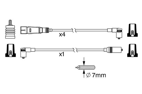 BOSCH 0 986 356 342 Zündleitungssatz