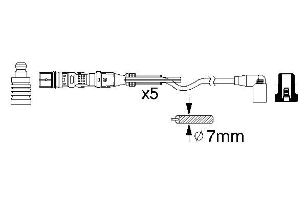 BOSCH 0 986 356 349 Zündleitungssatz