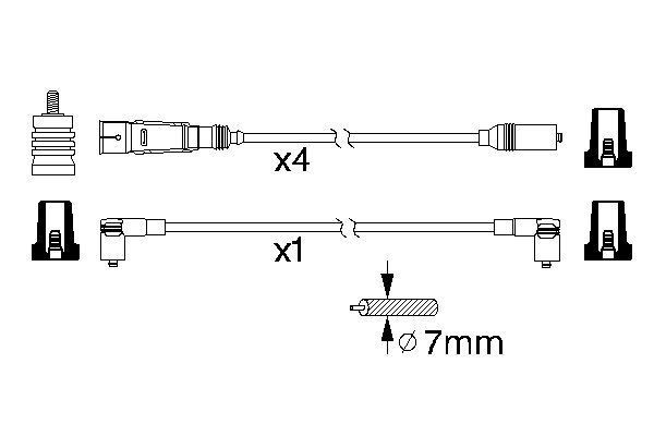 BOSCH 0 986 356 338 Zündleitungssatz