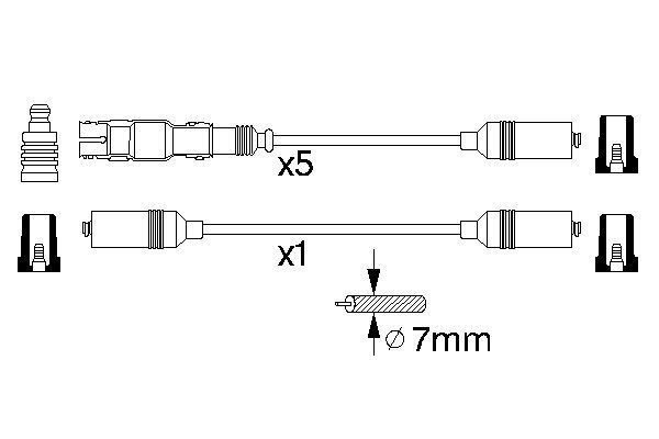 BOSCH 0 986 356 350 Zündleitungssatz