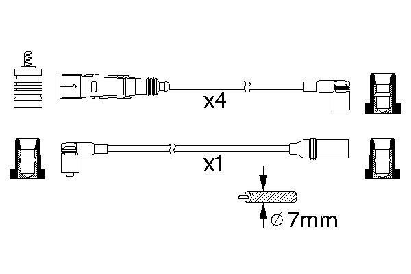 BOSCH 0 986 356 355 Zündleitungssatz