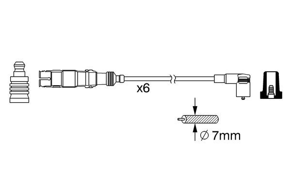 BOSCH 0 986 356 384 Zündleitungssatz