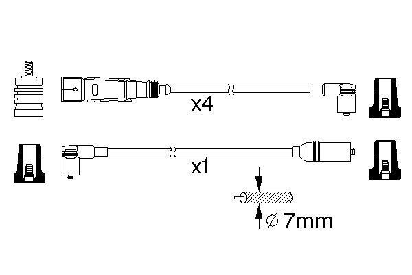 BOSCH 0 986 356 358 Zündleitungssatz