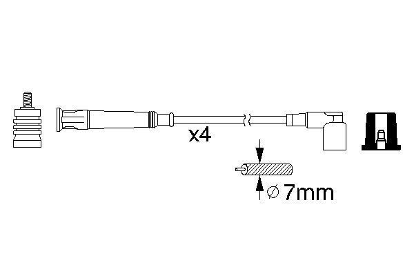 BOSCH 0 986 356 361 Zündleitungssatz