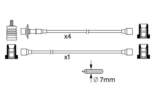 BOSCH 0 986 356 370 Zündleitungssatz