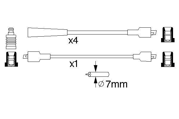 BOSCH 0 986 356 741 Zündleitungssatz