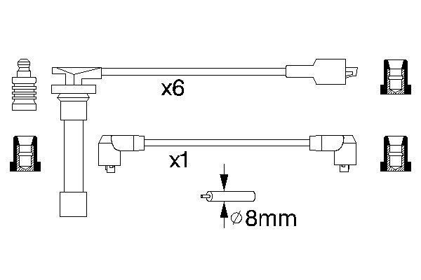 BOSCH 0 986 356 788 Zündleitungssatz