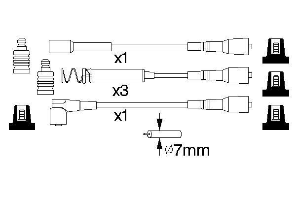 BOSCH 0 986 356 801 Zündleitungssatz