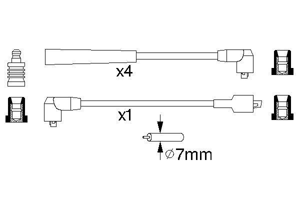 BOSCH 0 986 356 812 Zündleitungssatz