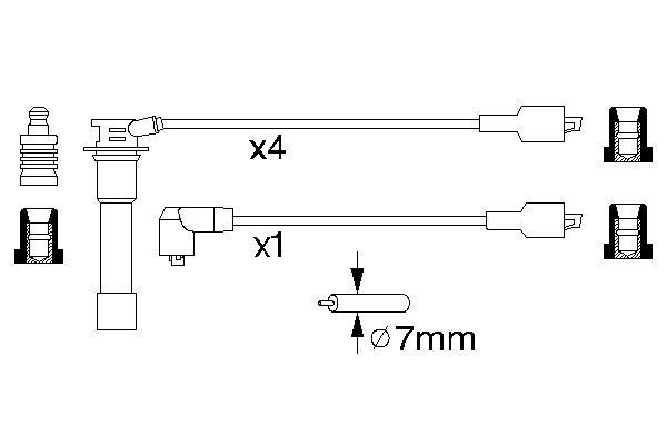 BOSCH 0 986 356 795 Zündleitungssatz