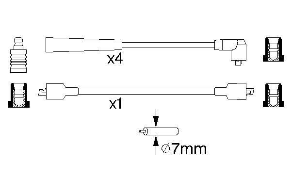 BOSCH 0 986 356 839 Zündleitungssatz