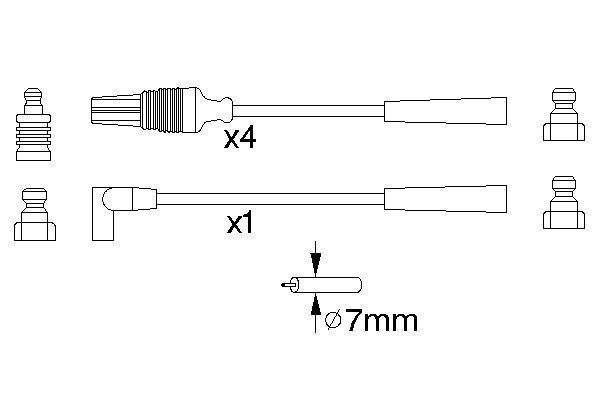 BOSCH 0 986 356 889 Zündleitungssatz