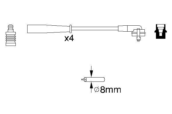 BOSCH 0 986 356 887 Zündleitungssatz