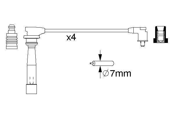 BOSCH 0 986 356 970 Zündleitungssatz