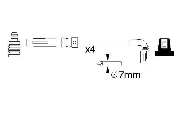 BOSCH 0 986 356 987 Zündleitungssatz