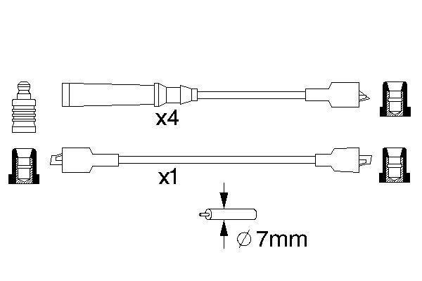 BOSCH 0 986 357 013 Zündleitungssatz