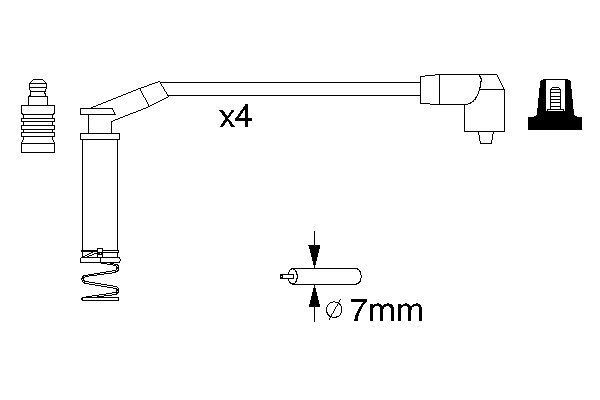 BOSCH 0 986 357 124 Zündleitungssatz