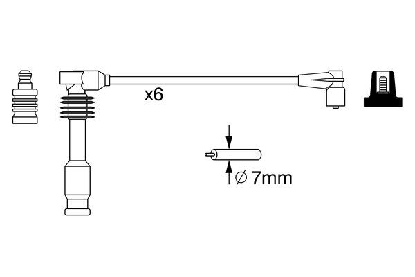 BOSCH 0 986 357 050 Zündleitungssatz