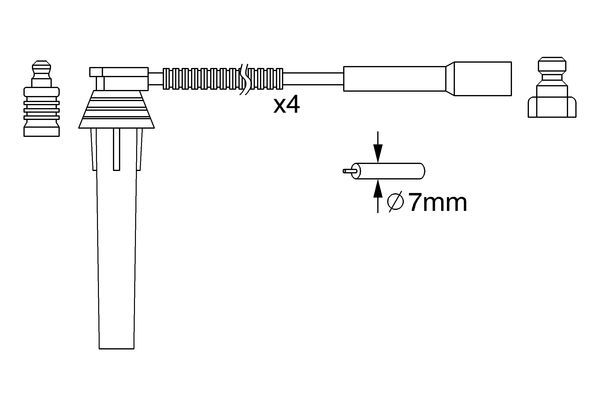 BOSCH 0 986 357 052 Zündleitungssatz