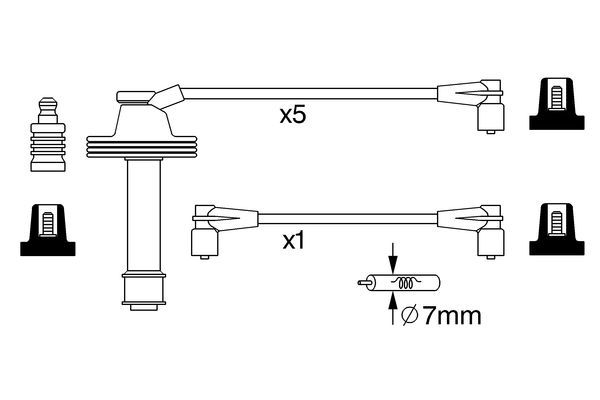 BOSCH 0 986 357 054 Zündleitungssatz