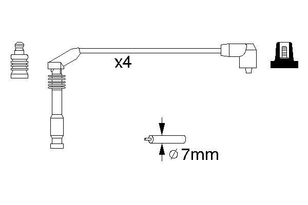 BOSCH 0 986 357 126 Zündleitungssatz