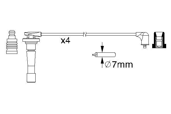 BOSCH 0 986 357 150 Zündleitungssatz