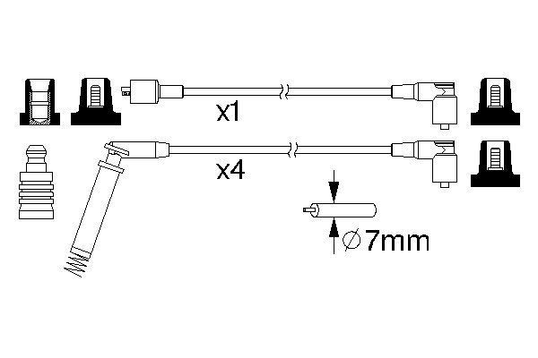 BOSCH 0 986 357 148 Zündleitungssatz