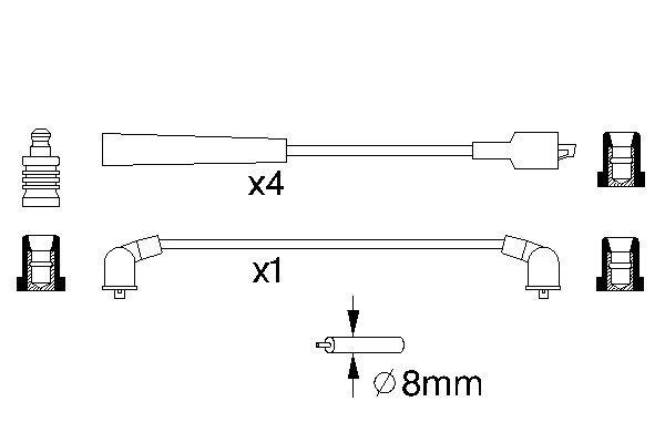 BOSCH 0 986 357 129 Zündleitungssatz