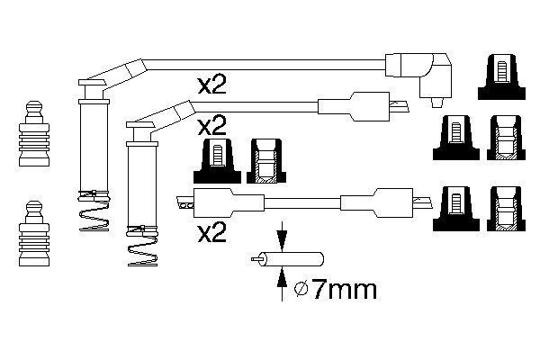 BOSCH 0 986 357 125 Zündleitungssatz