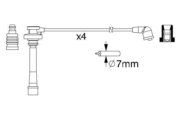 BOSCH 0 986 357 147 Zündleitungssatz