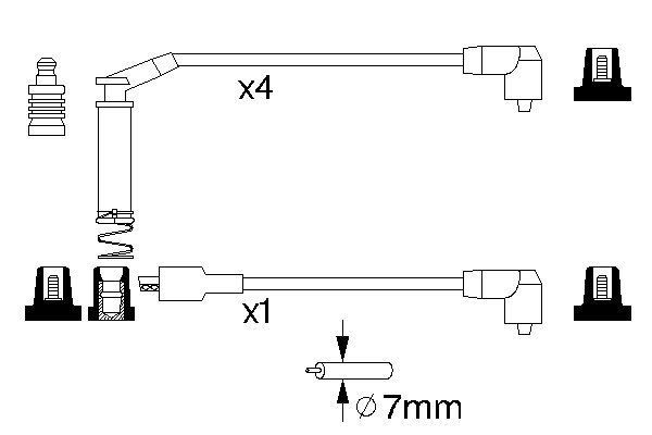 BOSCH 0 986 357 127 Zündleitungssatz