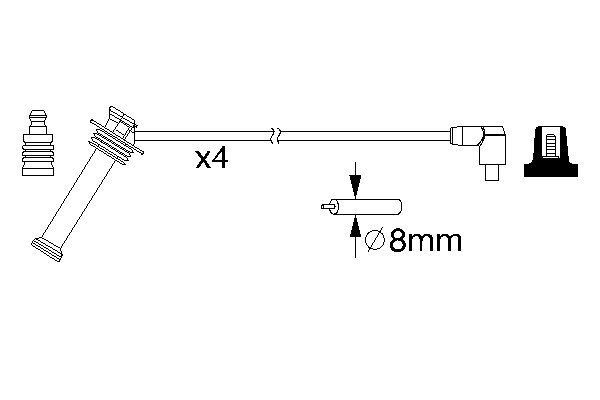 BOSCH 0 986 357 208 Zündleitungssatz