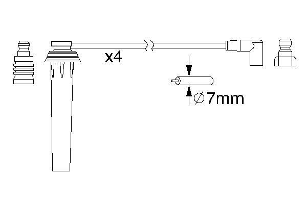 BOSCH 0 986 357 192 Zündleitungssatz