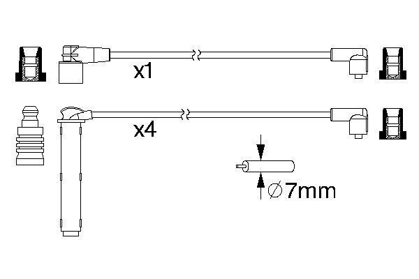 BOSCH 0 986 357 223 Zündleitungssatz