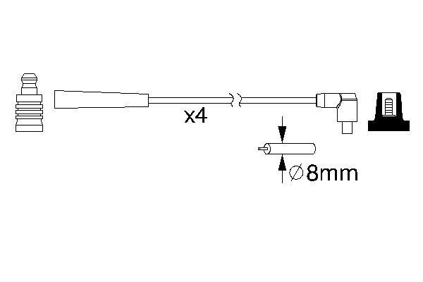 BOSCH 0 986 357 221 Zündleitungssatz