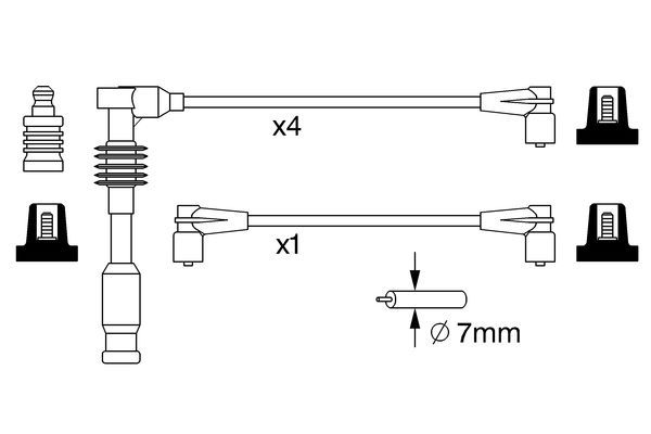 BOSCH 0 986 357 227 Zündleitungssatz