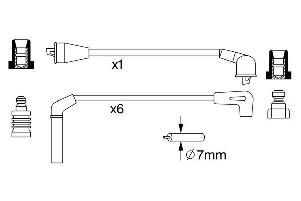 BOSCH 0 986 357 248 Zündleitungssatz