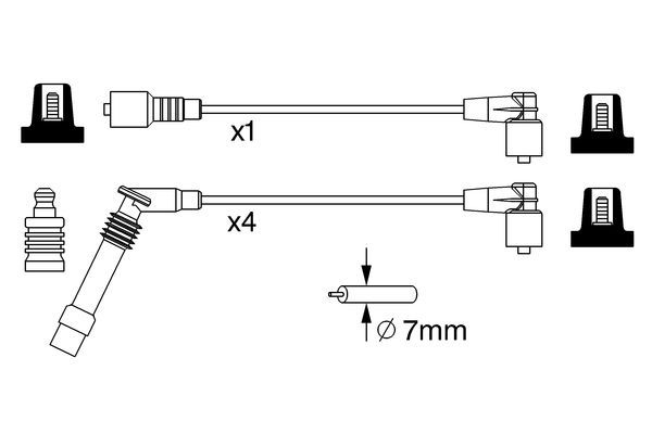 BOSCH 0 986 357 247 Zündleitungssatz