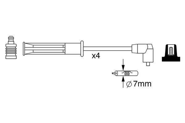 BOSCH 0 986 357 253 Zündleitungssatz