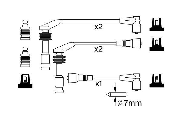 BOSCH 0 986 357 242 Zündleitungssatz